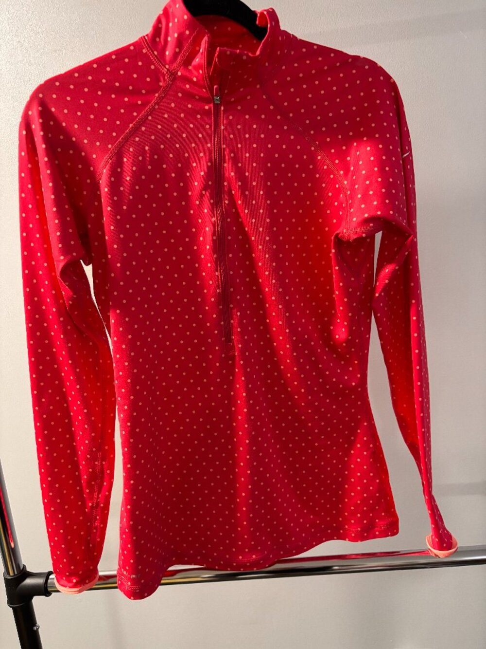 NWOT** Nike Polka Dot Women's Quarter Zi, Fitted